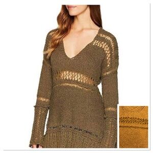 Free people belong to you sweater in mustard
